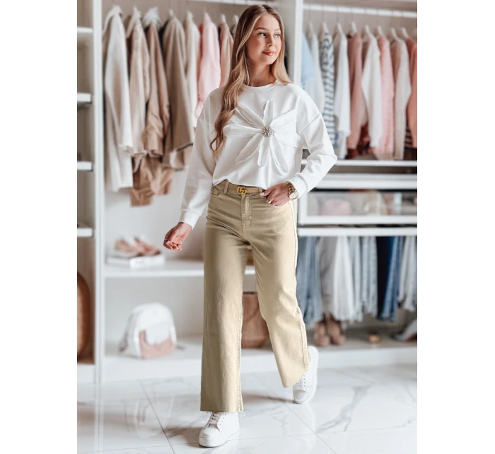 Dámské džínové kalhoty beige Dstreet model 21983438 - FashionStreet