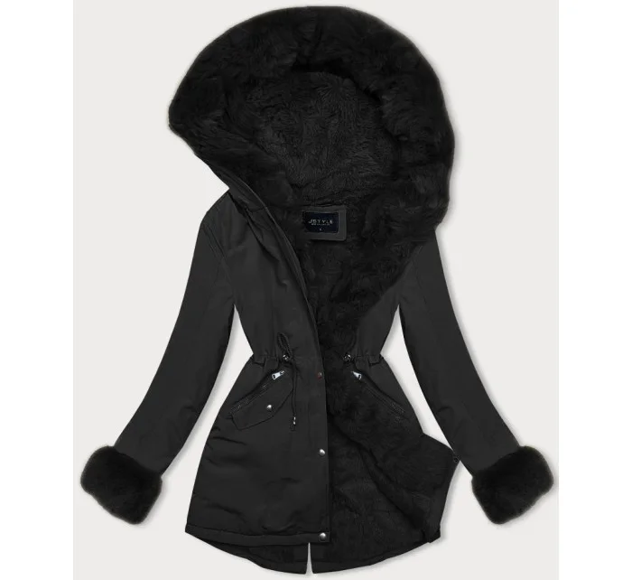 KRÓTKA PARKA ZIMOWA NA CZARNA model 21245525 - J.STYLE