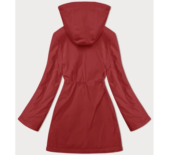 Tenká červená bunda s kapucí model 19456843 - S'WEST Tenká červená bunda s kapucí model 19456843 - S'WEST