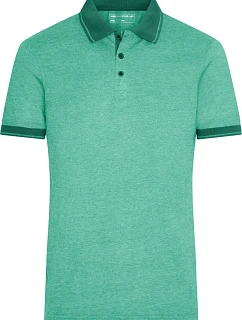 Daiber JN 706 Pánske melírované polo tričko z džerseju 02.0706 zelená melírovaná/tmavozelená