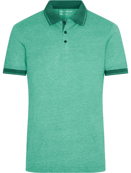 Daiber JN 706 Pánske melírované polo tričko z džerseju 02.0706 zelená melírovaná/tmavozelená Daiber JN 706 Pánske melírované polo tričko z džerseju 02.0706 zelená melírovaná/tmavozelená