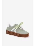 Dámské Tenisky Na Platformě S Ozdobami Zelené model 21688382 - Boto