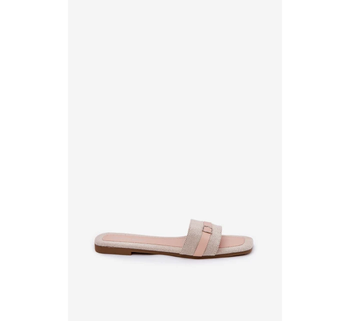 Ploché Dámské Pantofle S Páskem A Béžové model 21689551 - Boto