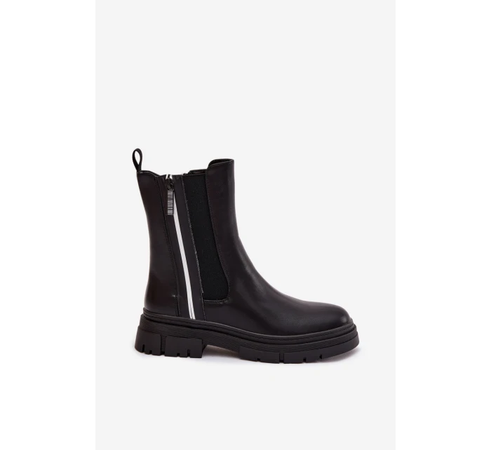 Kotníkové boty dámské zateplené černé Solenne Kotníkové boty dámské zateplené černé Solenne