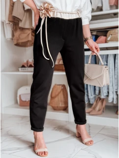 Dámske ležérne nohavice s motýľom a kvetmi LEGISSA black FashionStreet UY2405