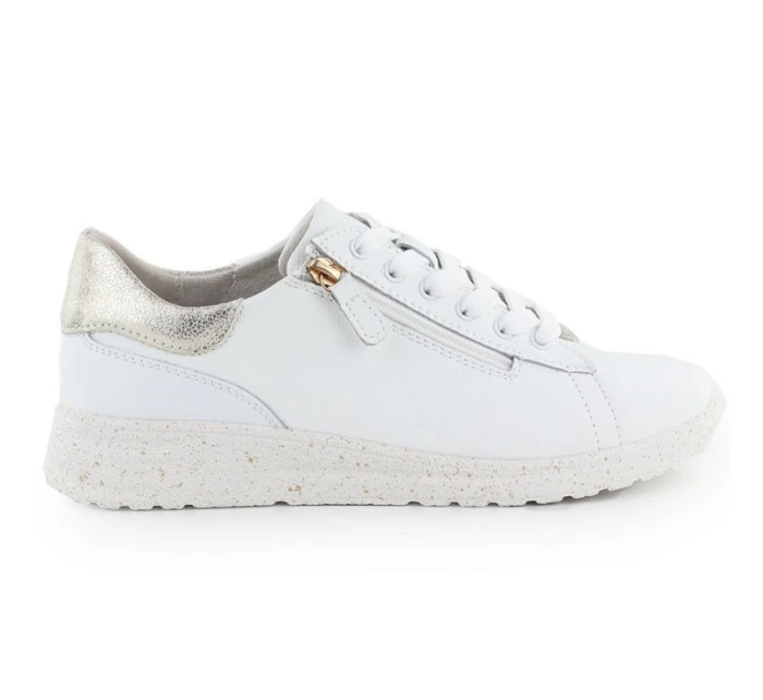 Dámske biele kožené poltopánky eVento 138