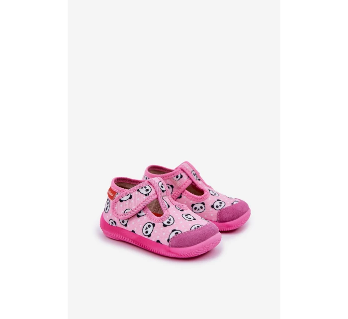 Pantofle Dětské Elastické Na Suchý Zipper S Růžové model 21682793 - Milami