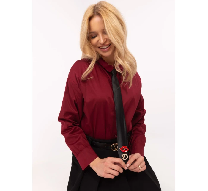 Košeľa DHJ KS 9213 1.77P bordová Košeľa DHJ KS 9213 1.77P bordová