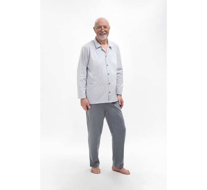 Pánske pyžamo 403 ANTONI svetlo šedá s tmavo šedou - Martel