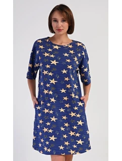 Dámske domáce šaty s trojštvrťovými rukávmi Stars