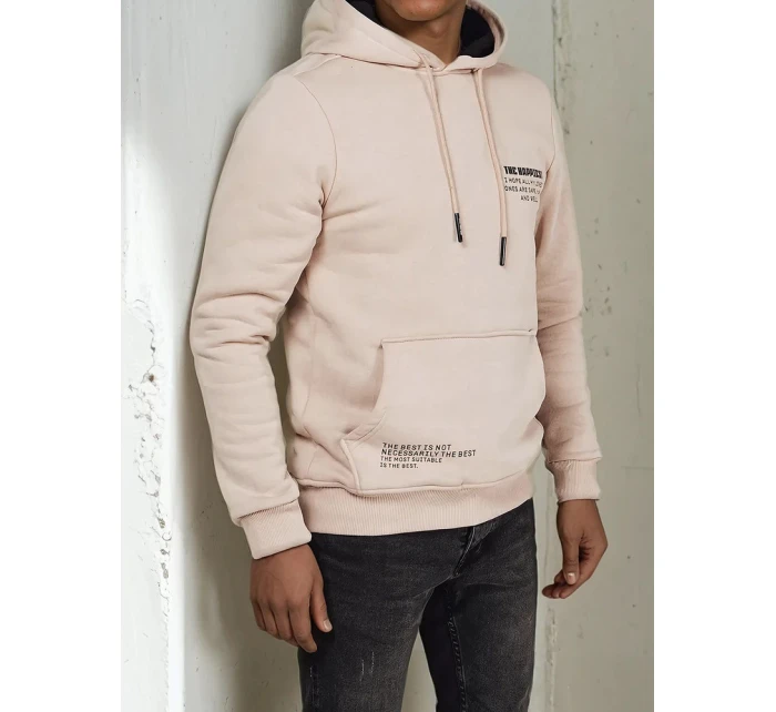 Pánska svetlá béžová mikina FashionStreet BX5682
