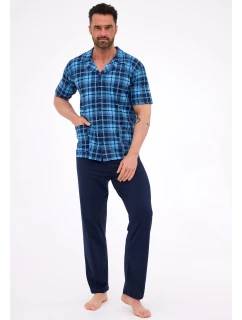 Cornette 318/58 cr/r S-2XL pánske pyžamo bez zipsu