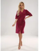 Dámský župan se zipem De Lafense 431 Velur M-4XL