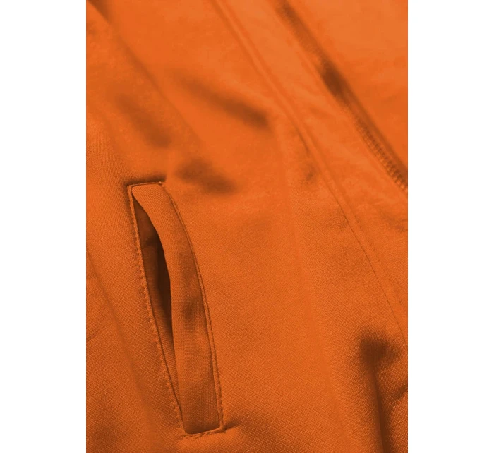 Dámska dlhá mikina na zips v karamelovej farbe (AMG815) Dámska dlhá mikina na zips v karamelovej farbe (AMG815)