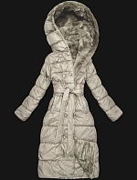 Béžová obojstranná zimná bunda s kožušinou Minority (P3-6020-62)