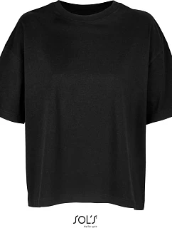 SOL'S Boxy Women Dámske tričko v oversize štýle 25.3807 deep black