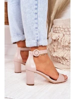 Sandały Damskie Na Słupku Pudrowy Róż Lexi Sandały Damskie Na Słupku Pudrowy Róż Lexi