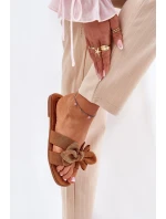 Płaskie Klapki Damskie Z Kokardką Camel Tobin