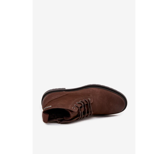 Semišové Zateplené Kotníkové Boty Na Zip Big Star model 21706081 Hnědé - Big Star Shoes