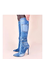 Dámske topánky na podpätku SXX-5 Jeans blue - Step in Style