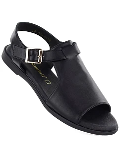 Dámske kožené sandále čierne Cambell 19391