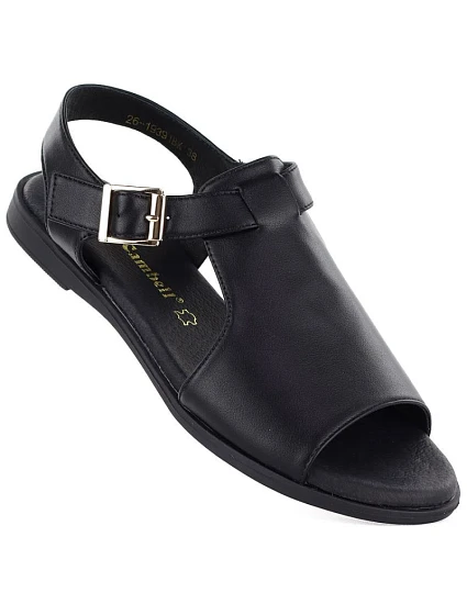 Dámske kožené sandále čierne Cambell 19391