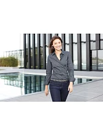 JN 641 Popelínová business halenka s dlouhým rukávem model 22487442 black - Daiber JN 641 Popelínová business halenka s dlouhým rukávem model 22487442 black - Daiber