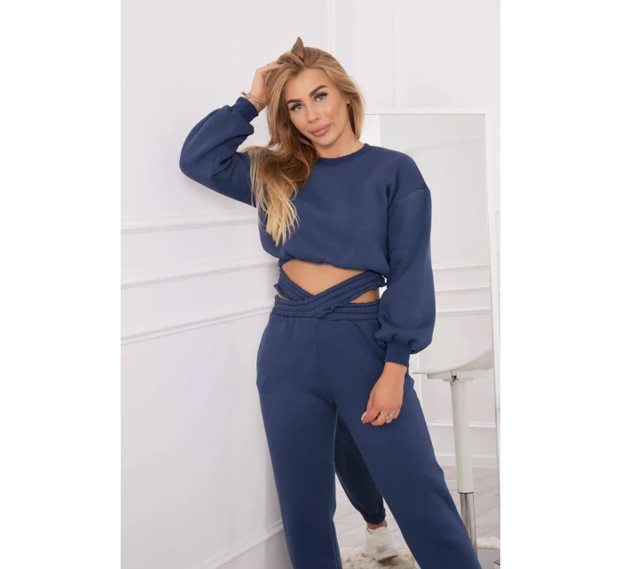 Zateplená souprava s krátkou model 18749044 mikinou - K-Fashion Zateplená souprava s krátkou model 18749044 mikinou - K-Fashion