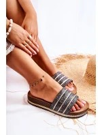 Dámské klasické pantofle s řetízkem Černá model 21588507 - S.Barski