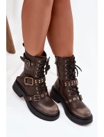 Dámske zateplené pracovné s prackami Marisse - hnedé Dámske zateplené pracovné s prackami Marisse - hnedé