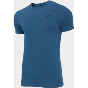 Pánske bavlnené tričko 4F TSM300 Modré Denim