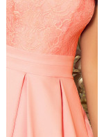 Dámské šaty bez rukávů se sukní růžová  model 18526361 - numoco
