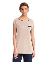 Krátká dámská noční košile BEIGE M model 16257624 - Vamp Krátká dámská noční košile BEIGE M model 16257624 - Vamp