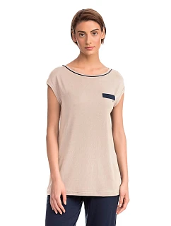 Krátká dámská noční košile BEIGE M model 16257624 - Vamp