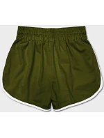 Dámské šortky v khaki barvě s kontrastní lemovkou model 18369470 - J.STYLE Dámské šortky v khaki barvě s kontrastní lemovkou model 18369470 - J.STYLE