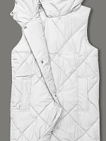 Dámska dlhá vesta oversize biela (5M3165-281)