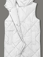 Dámska dlhá vesta oversize biela (5M3165-281)