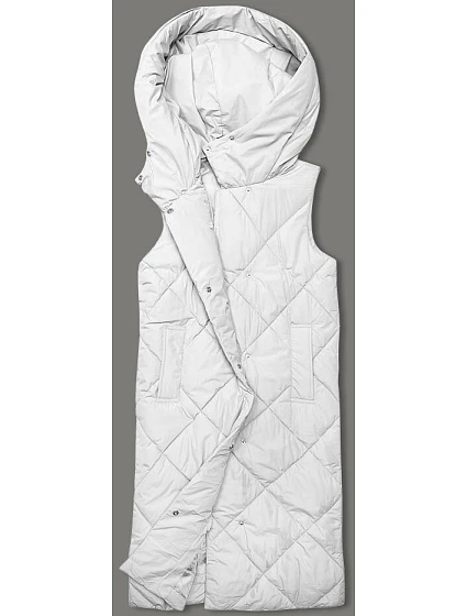 Dámska dlhá vesta oversize biela (5M3165-281) Dámska dlhá vesta oversize biela (5M3165-281)