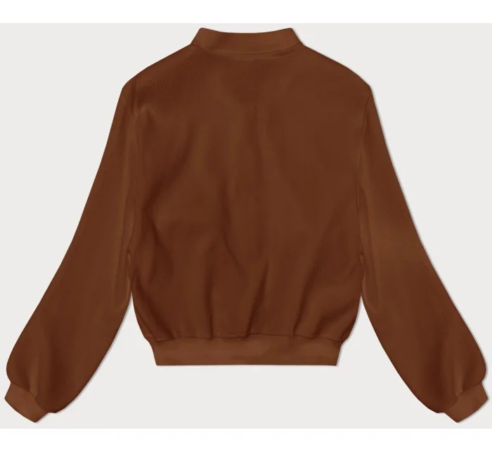 Hnědá vlněná bunda typu "bomber" model 19742930 - MADE IN ITALY