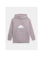 Dievčenská mikina bez prúžkov s kapucňou 4F Junior Dievčenská mikina bez prúžkov s kapucňou 4F Junior