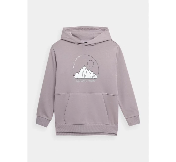 Dievčenská mikina bez prúžkov s kapucňou 4F Junior Dievčenská mikina bez prúžkov s kapucňou 4F Junior