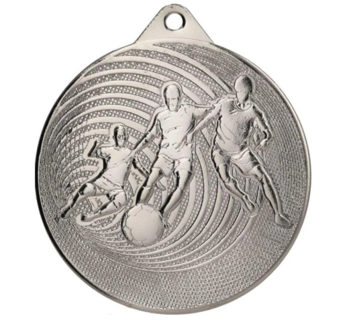 KOVOVÁ MEDAILA FUTBAL FI 70 MMC3070 - STRIEBORNÁ