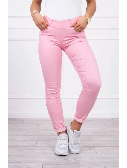 Svetloružové džínsové nohavice Svetloružové džínsové nohavice