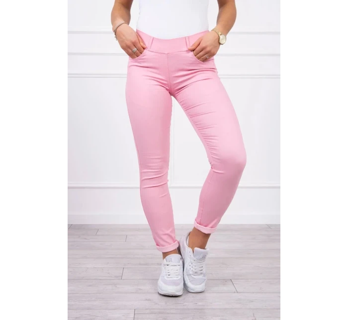 Svetloružové džínsové nohavice Svetloružové džínsové nohavice
