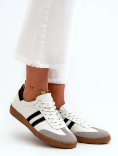 model 21665861 Kožené Nízké Dámské Tenisky Bílé - Zazoo