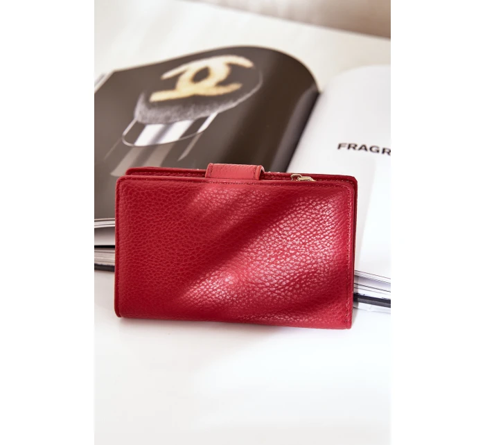 Damski Portfel Z Eko Skóry Czerwony Isamille