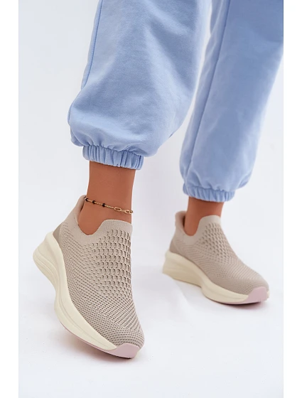 Dámské nazouvací tenisky  Béžové model 22133438 - Kobbo