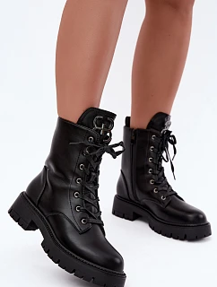 Dámské zateplené workery s ozdobou na Černé model 22366378 - Boto