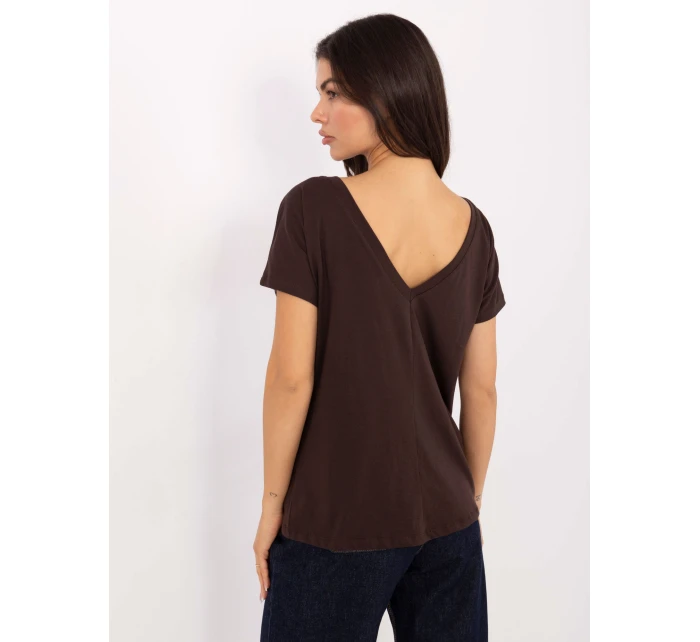 T shirt RV TS model 21730854 ciemny brązowy - FPrice