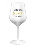 TATINKOVA TEKUTÁ TERAPIA - biely nerozbitný pohár na víno 470 ml TATINKOVA TEKUTÁ TERAPIA - biely nerozbitný pohár na víno 470 ml